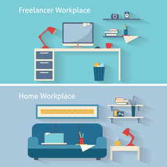 Business and home workplace 