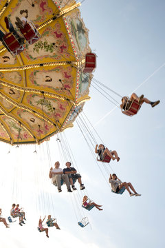 swing carousel theme park ride at Gröna Lund in Stockholm, Sweden