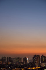 Fototapeta na wymiar twilight view of Guangzhou city