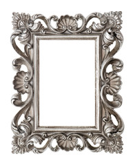 Frame your picture, photo, image. Vintage silver baroque object