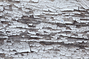 close up of cracked peeling wall