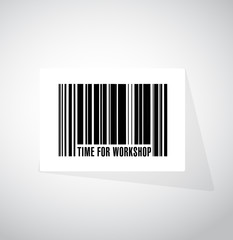 Time for workshop barcode sign concept