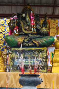 Ganesha with incense stick
