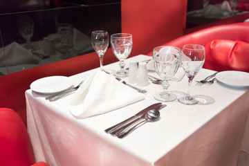 Table setting in a restaurant, Trinidad, Trinidad And Tobago