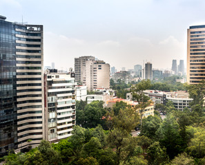 Obraz premium Skyline w mieście, Meksyk