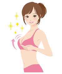 バストアップ　美容　女性