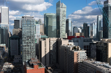 Fototapeta na wymiar Urban skyline in city, Toronto, Ontario, Canada