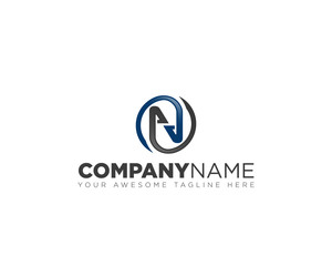 Obraz premium N circle logo inspiration