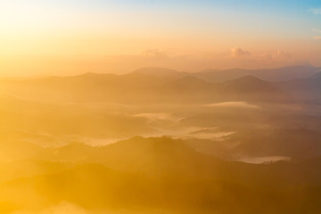 Obraz premium Majestic sunrise in the mountains landscape,Thailand
