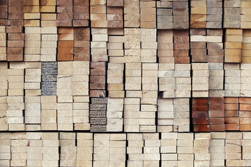 stack of square log wood