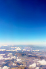Fototapeta na wymiar Aerial view of clouds over Andes mountains
