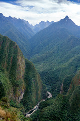 Fototapeta na wymiar High angle view of Machu Picchu, Cusco Region, Urubamba Province, Machupicchu District, Peru