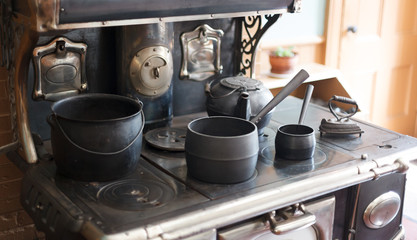 Kitchen utensils in Beaconsfield Historic House museum, Prince Edward Island, Canada