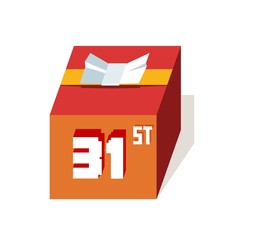 box present for happy 31st birthday
