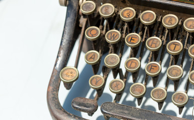 Vintage typewriter for sale at flea market