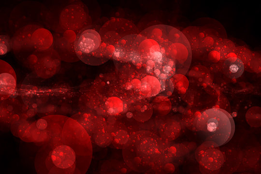 Abstract red tone bubbles background