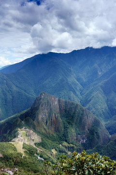 High angle view of Machu Picchu, Cusco Region, Urubamba Province, Machupicchu District, Peru