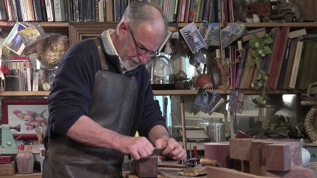 carpenter working in his workshop