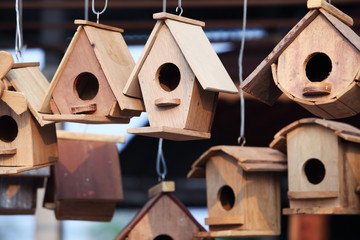 wooden bird house