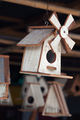wooden bird house