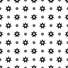 Seamless black and white background with abstract geometric shapes