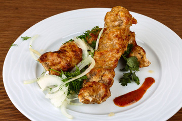 Grilled kebab meat