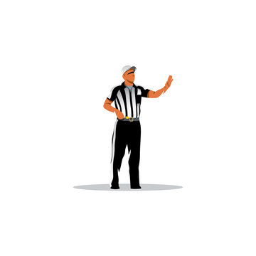American football referee. Vector Illustration.
