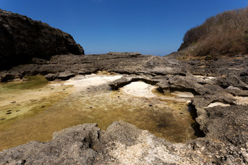 rock formation coastline at Nusa Penida island