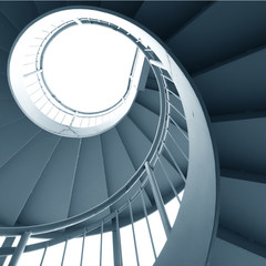 Fototapeta premium Rotation of the outdoor staircase