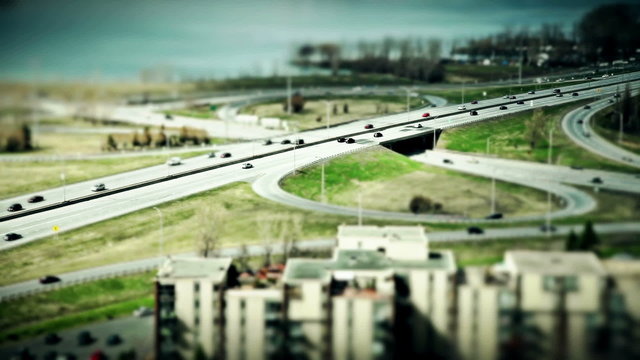 Motion-Photo (Cinemagraph) Timelapse of Traffic on a Highway Interchange