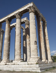 Athens Greece, olympian Zeus ancient temple columns