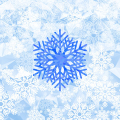 Snowflakes polygonal background