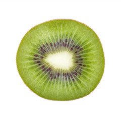 Sliced kiwi fruit isolated on white background