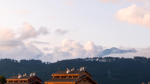 Clouds over Laura. TimeLapse. Sochi, Russia
