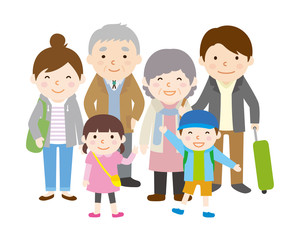 家族旅行　春秋　3世代