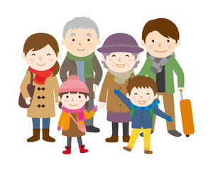 家族旅行　冬　3世代