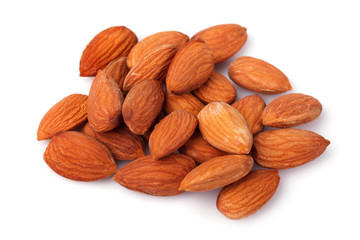 almond nuts isolated on white background