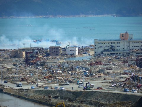 The consequences of the tsunami in Japan