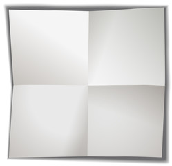 Obraz premium Blank paper folded in four