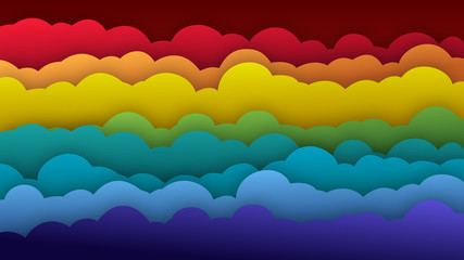 Multicoloured clouds abstract design