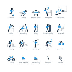 Icons of sports for a shop