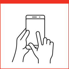 Obraz na płótnie Canvas Smartphone gesture icon