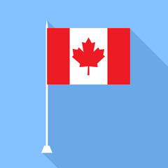 Fototapeta na wymiar Flag of Canada. Vector illustration.