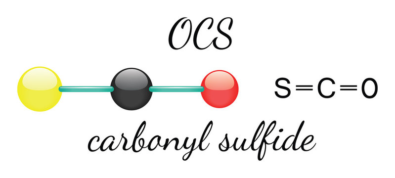 OCS carbonyl sulfide molecule