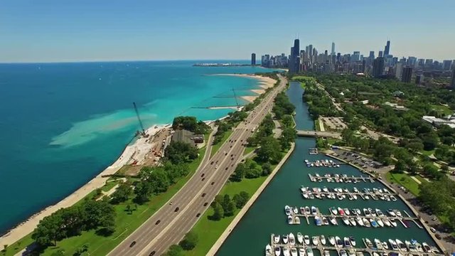 Aerial Illinois Chicago
Aerial video of downtown Chicago during the day. Illinois
