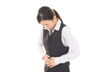 腹痛を訴える女性