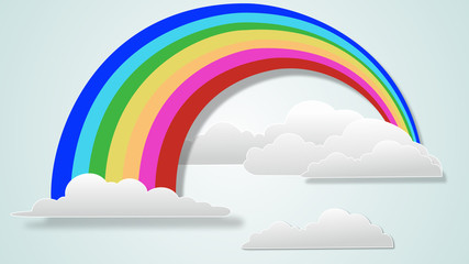 clouds and rainbow 
