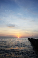 Fototapeta na wymiar sun rise at Andaman sea Thailand