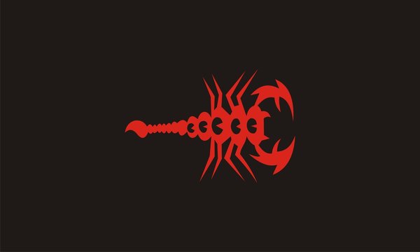  red scorpion with black background