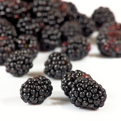Isolated image of ripe blackberry closeup